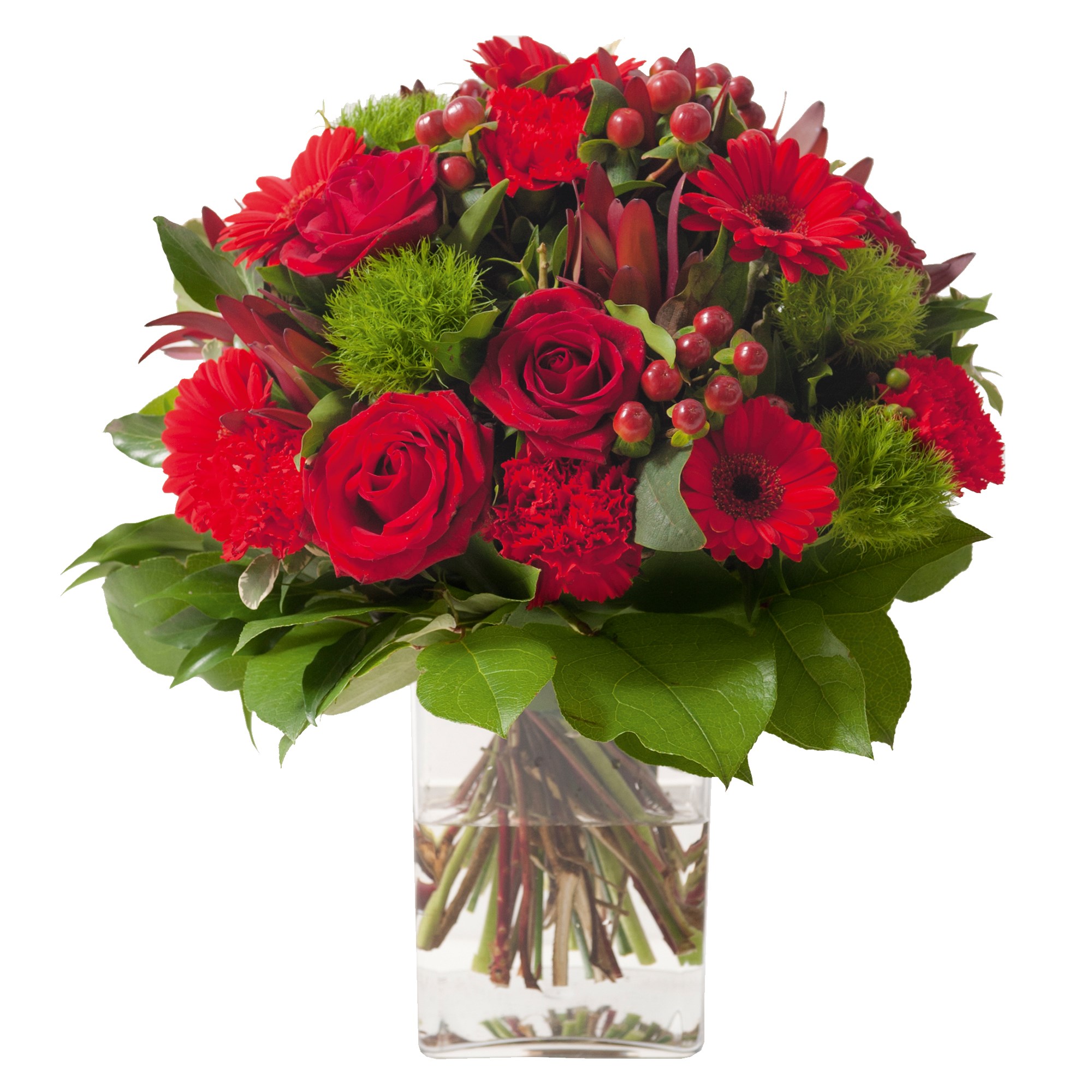 Sympathy bouquet in red colour (without vase)