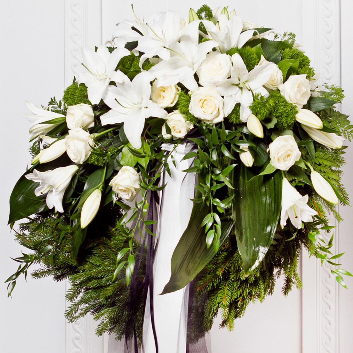Wreath with ribbon