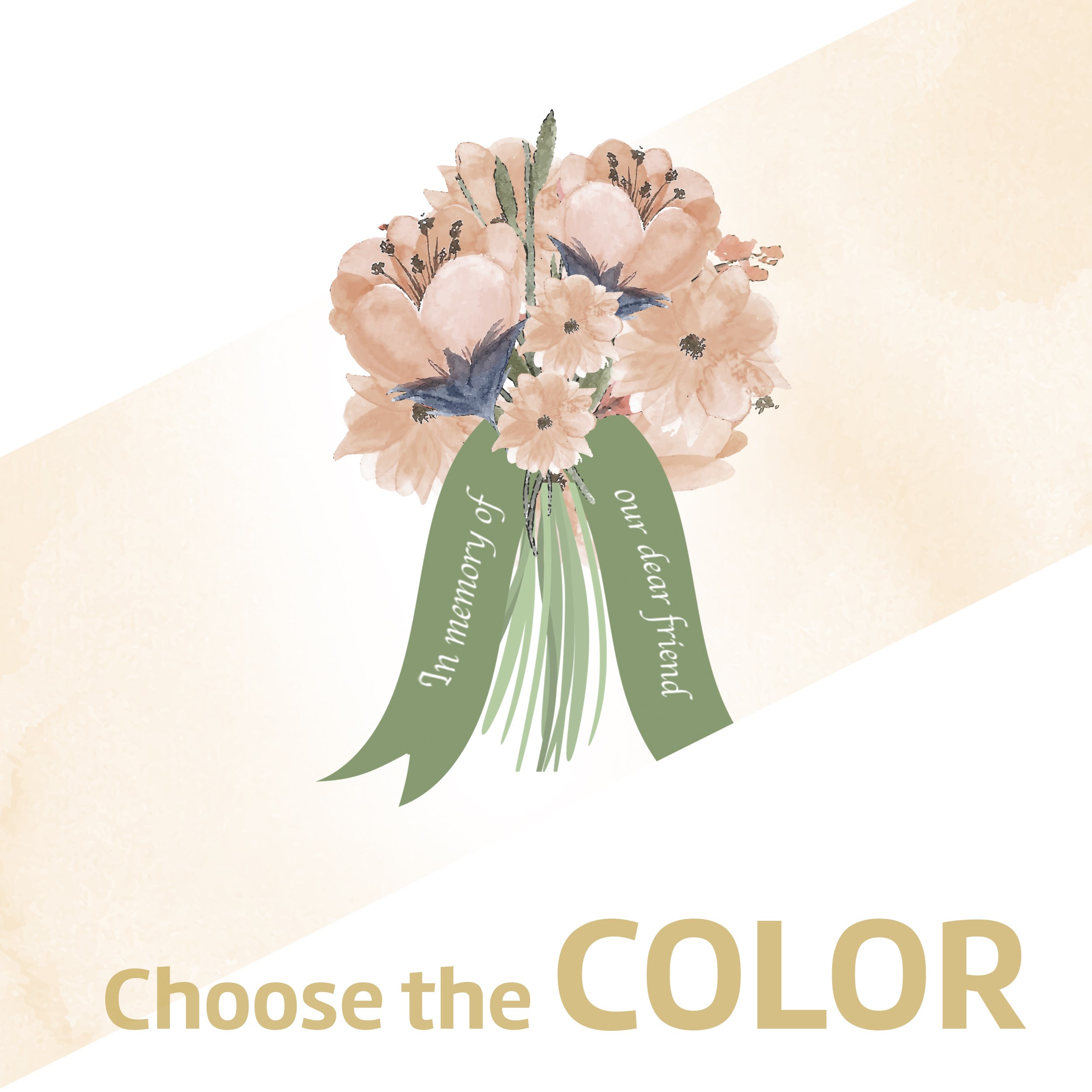 Funeral / Sympaty Bouquet with ribbon